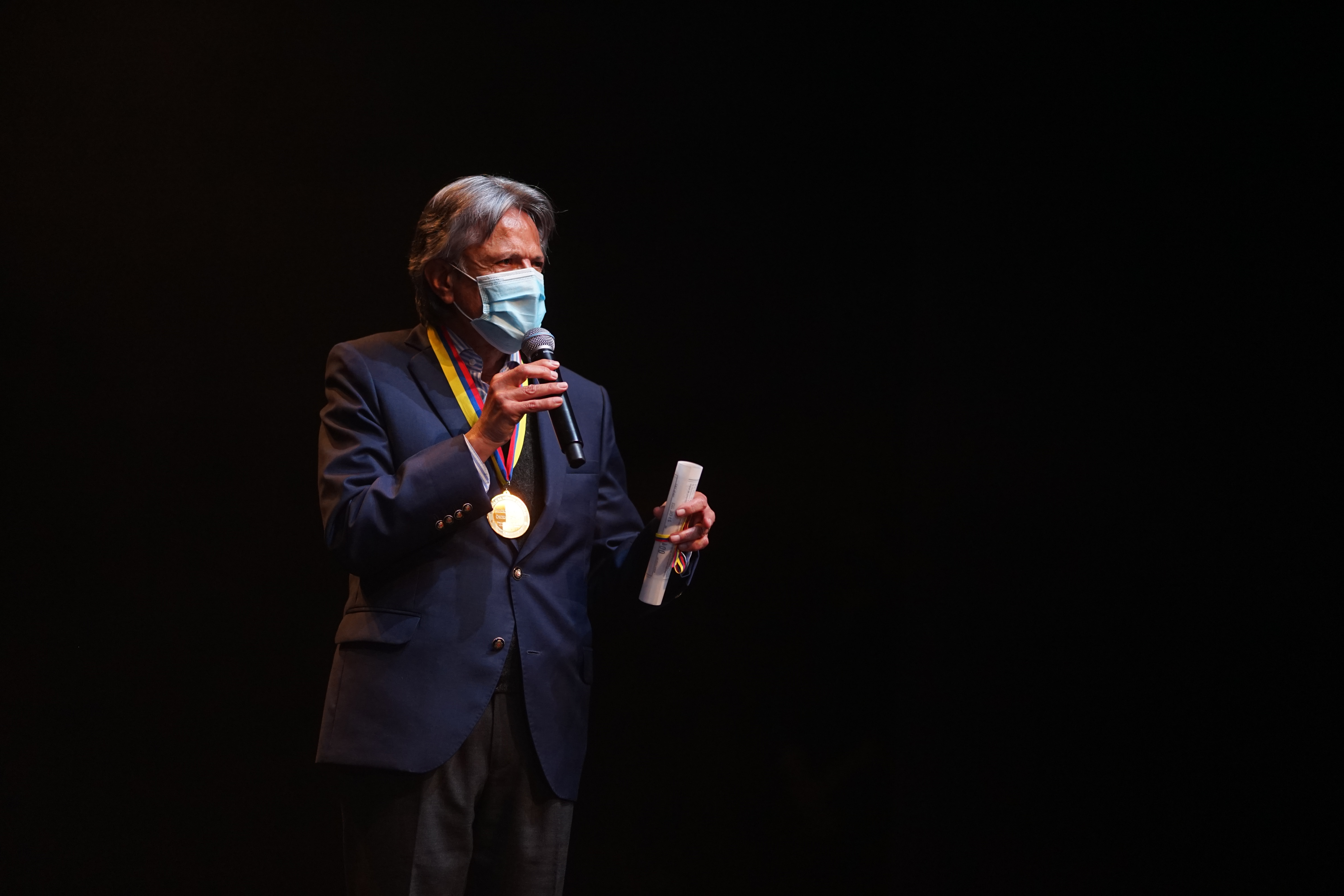 Ramiro Osorio fue homenajeado con la Medalla al Mérito Cultural. / Ministerio de Cultura