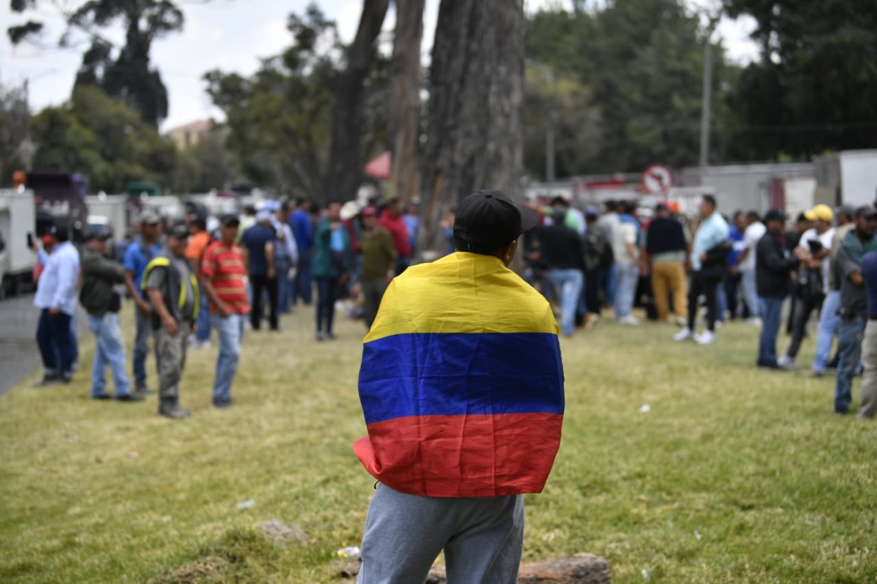 Así se vive el paro camionero, en el norte de Bogotá.