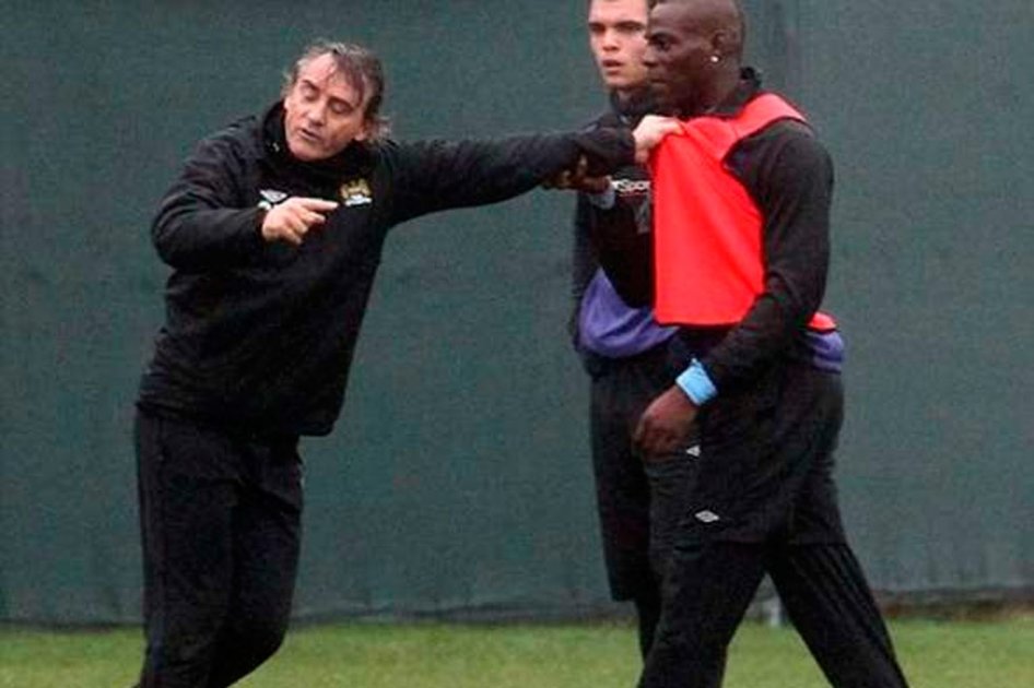 Balotelli y Mancini, a punto de irse a los golpes en un entrenamiento