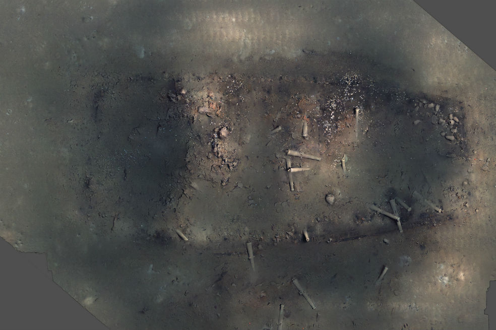 Imagen del Instituto Colombiano de Antropología e Historia del naufragio del galeón San José, en el mar caribe colombiano. / Cortesía Mincultura