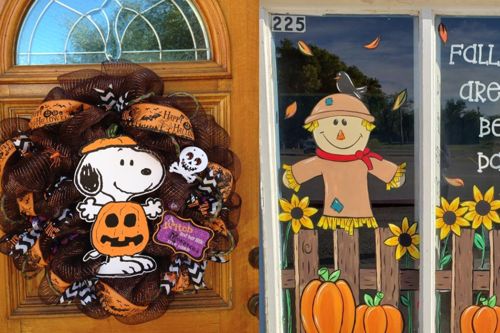 Decoración puertas Halloween para niños