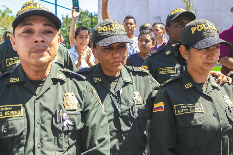 Atentado en Barranquilla: Así despidieron a los policías que fallecieron