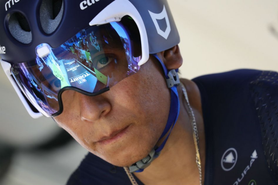 Nairo Quintana previo a la contrarreloj del viernes. Foto: AFP