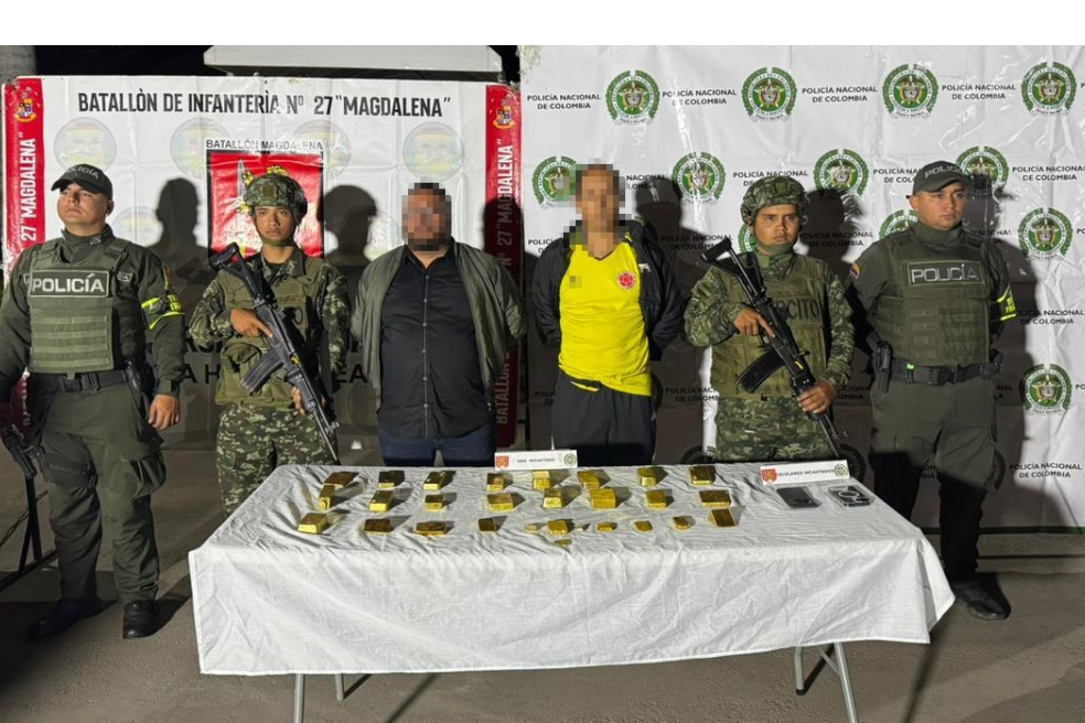 Incautan 42 kilos de oro ocultos en tanques de gasolina en Huila