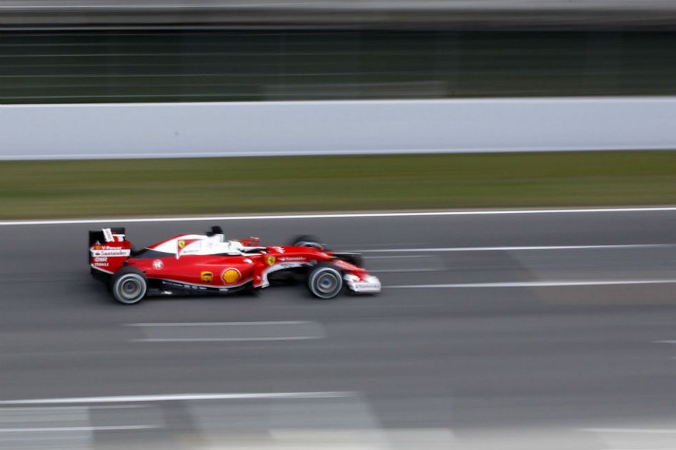 Sebastian Vettel en el circuito de Barcelona. Foto: AFP