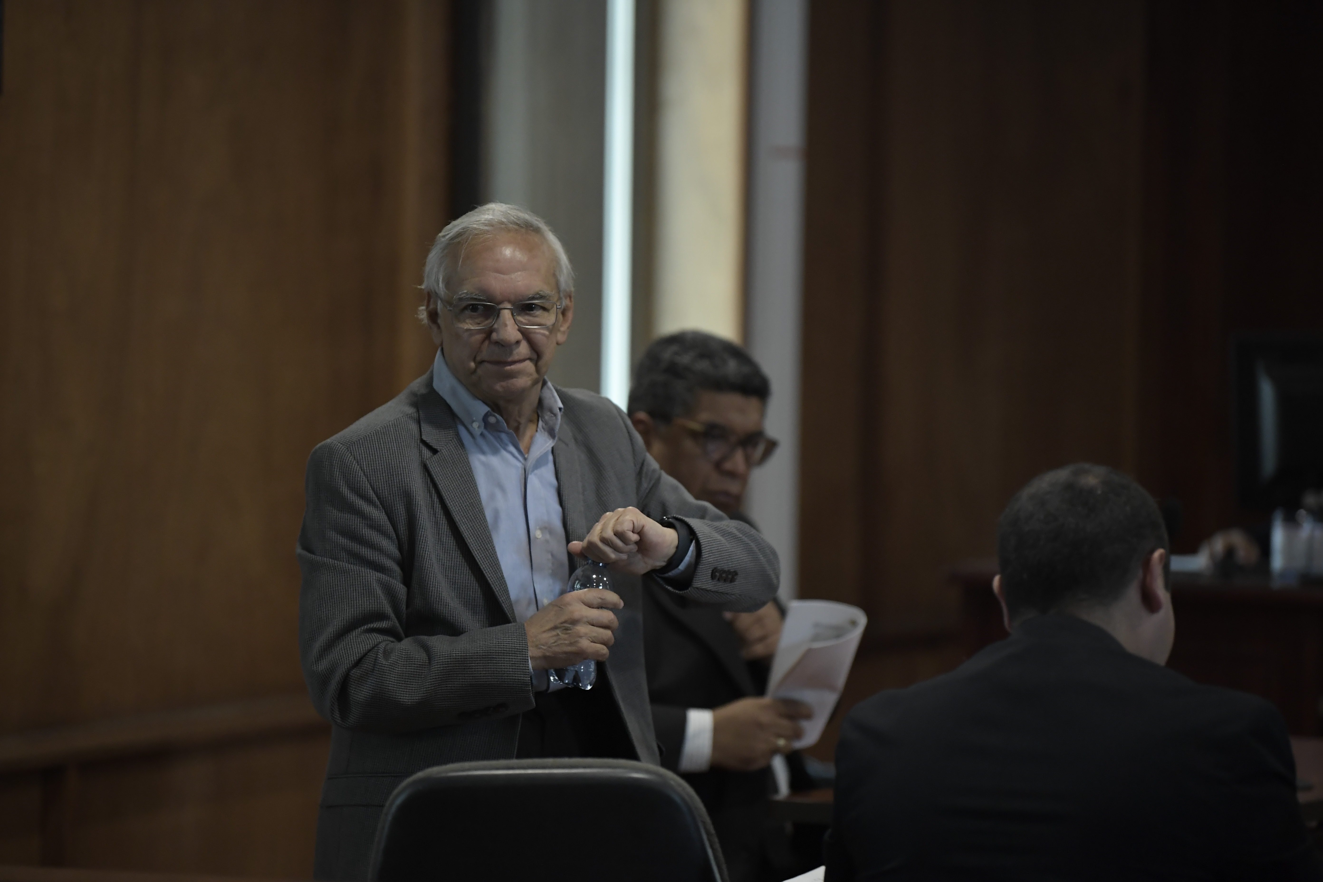 Exministro de Hacienda, en la audiencia de imputación de cargos por su presunta participación en el escándalo de corrupción de la Ungrd.