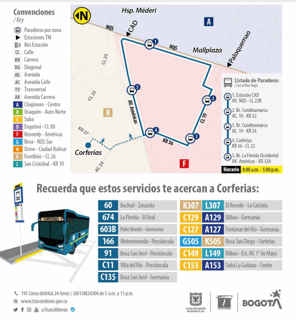 El servicio conectará a la estación CAD con Corferias.
