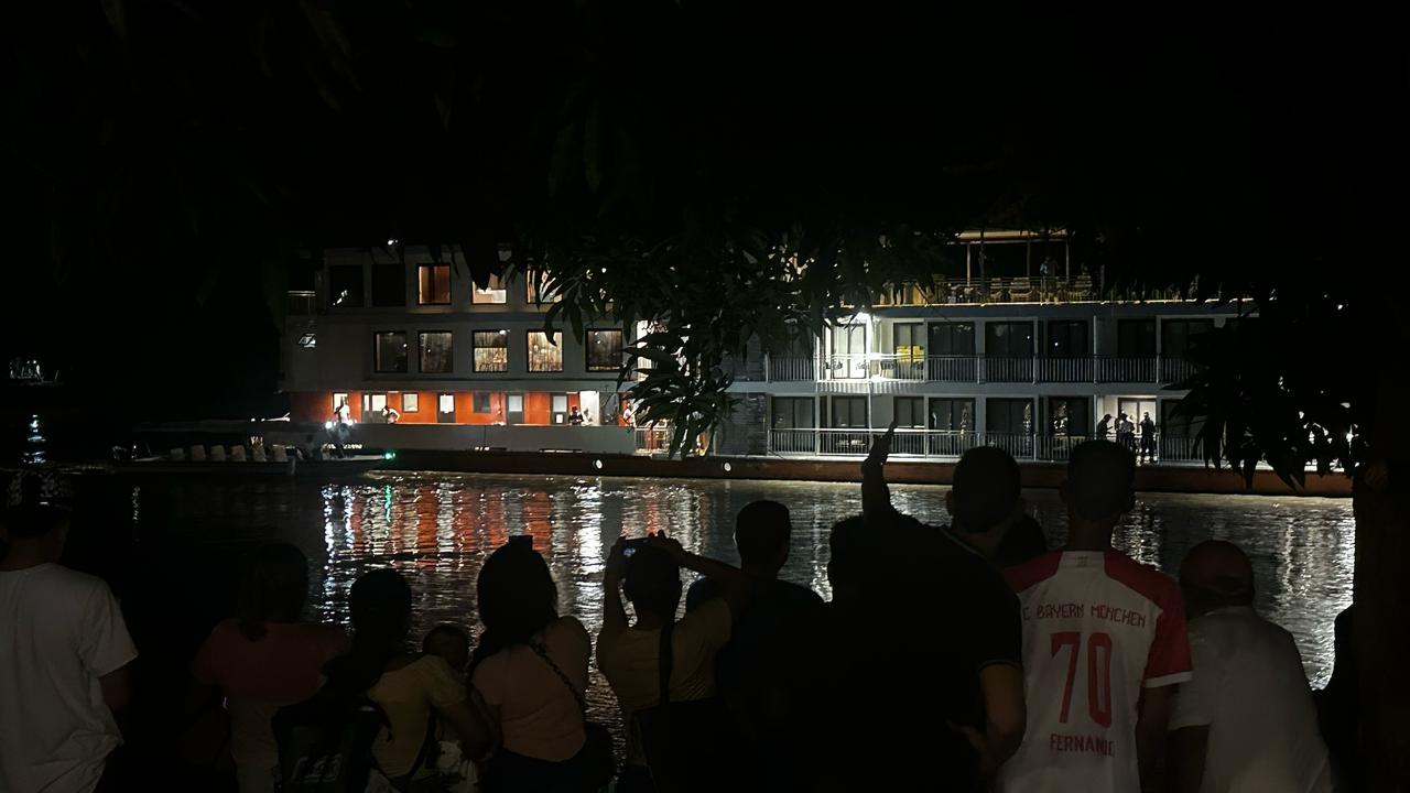 AmaMagdalena durante su llegada a Mompox.