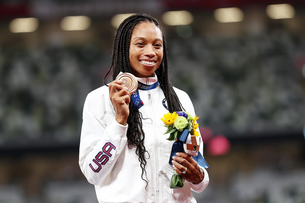 Allyson Felix logró récord de medallas en los Juegos Olímpicos de Tokio 2020