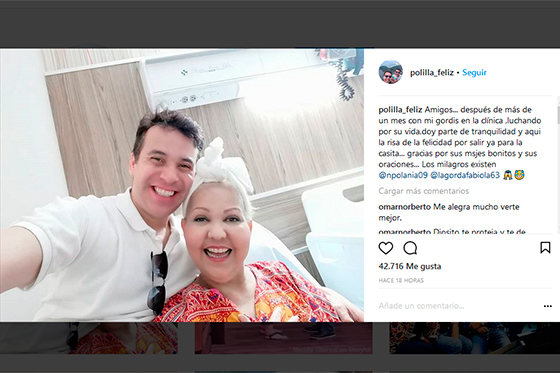 Fabiola "la gorda" Posada sale de la clínica