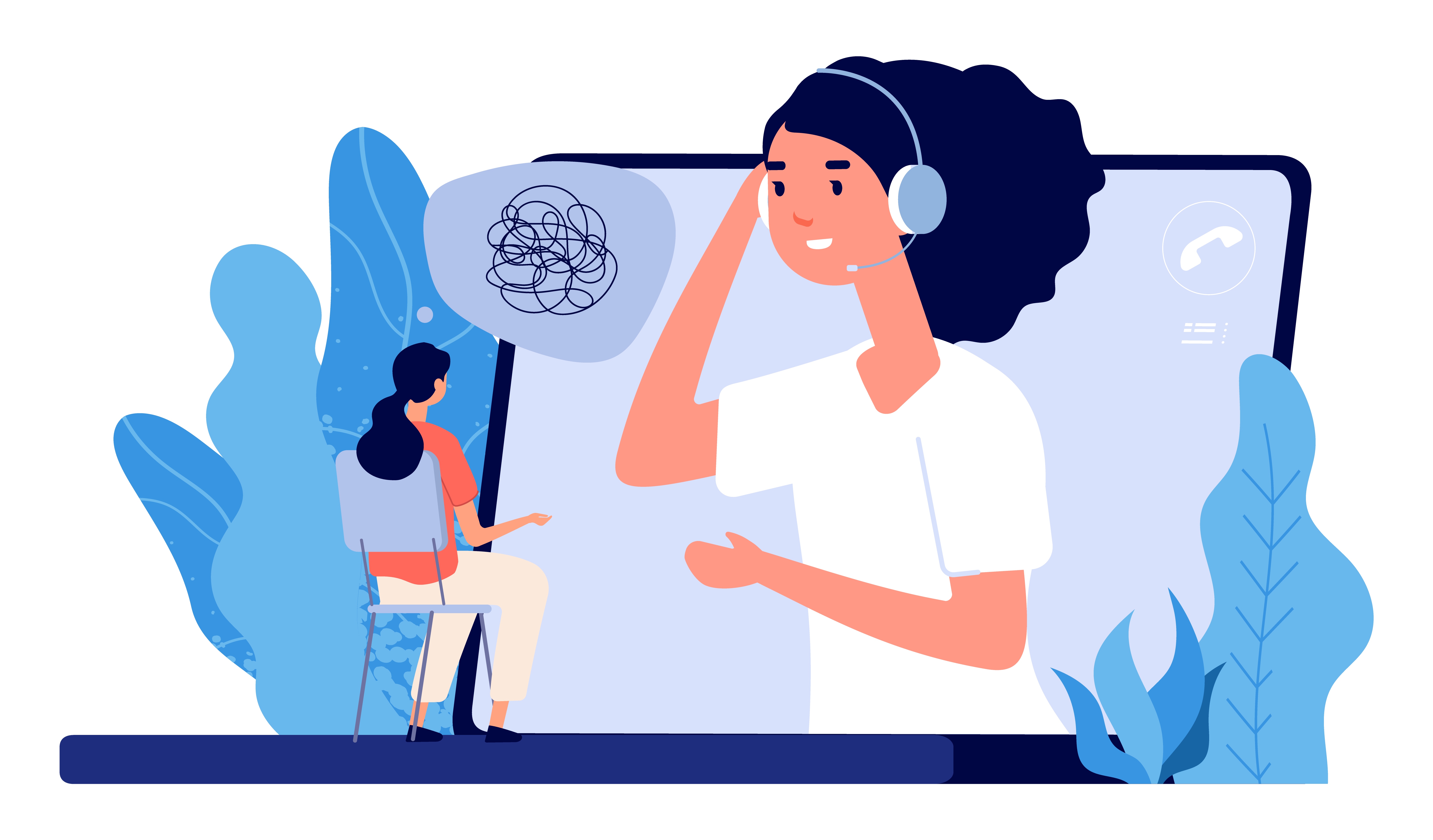 El universo detrás de las líneas de salud mental que funcionan 24/7 por 365 días
