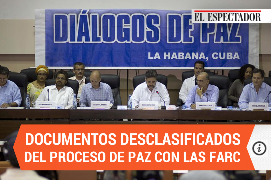 Documentos desclasificados del proceso de paz con las Farc