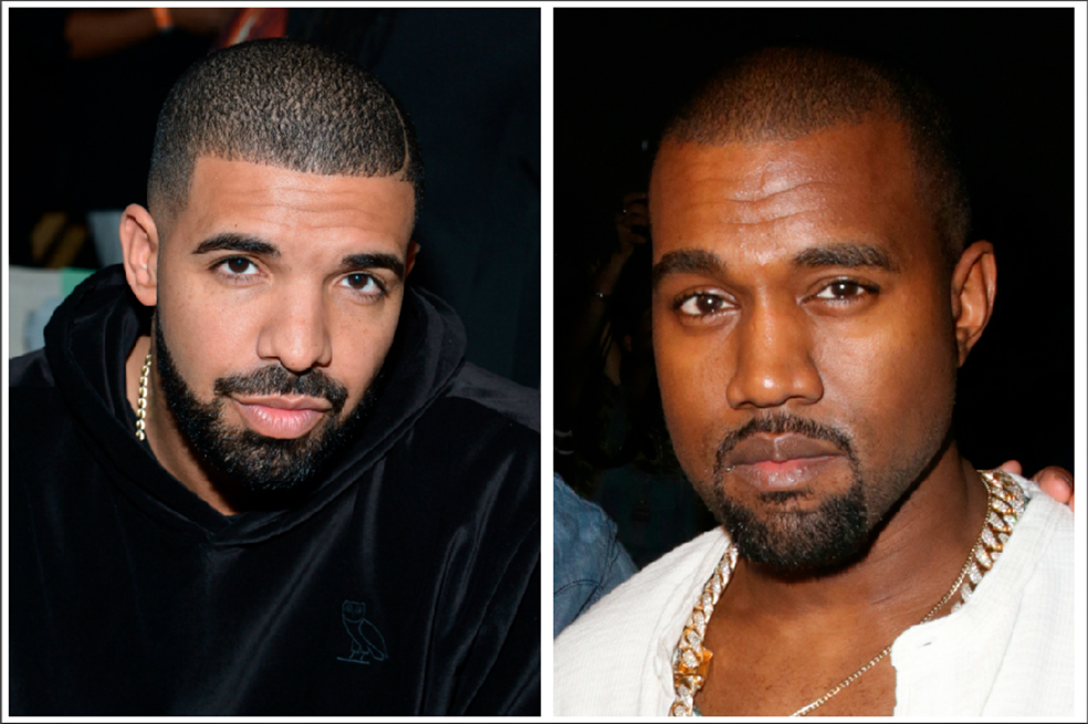Los raperos Drake logra que Kanye West.