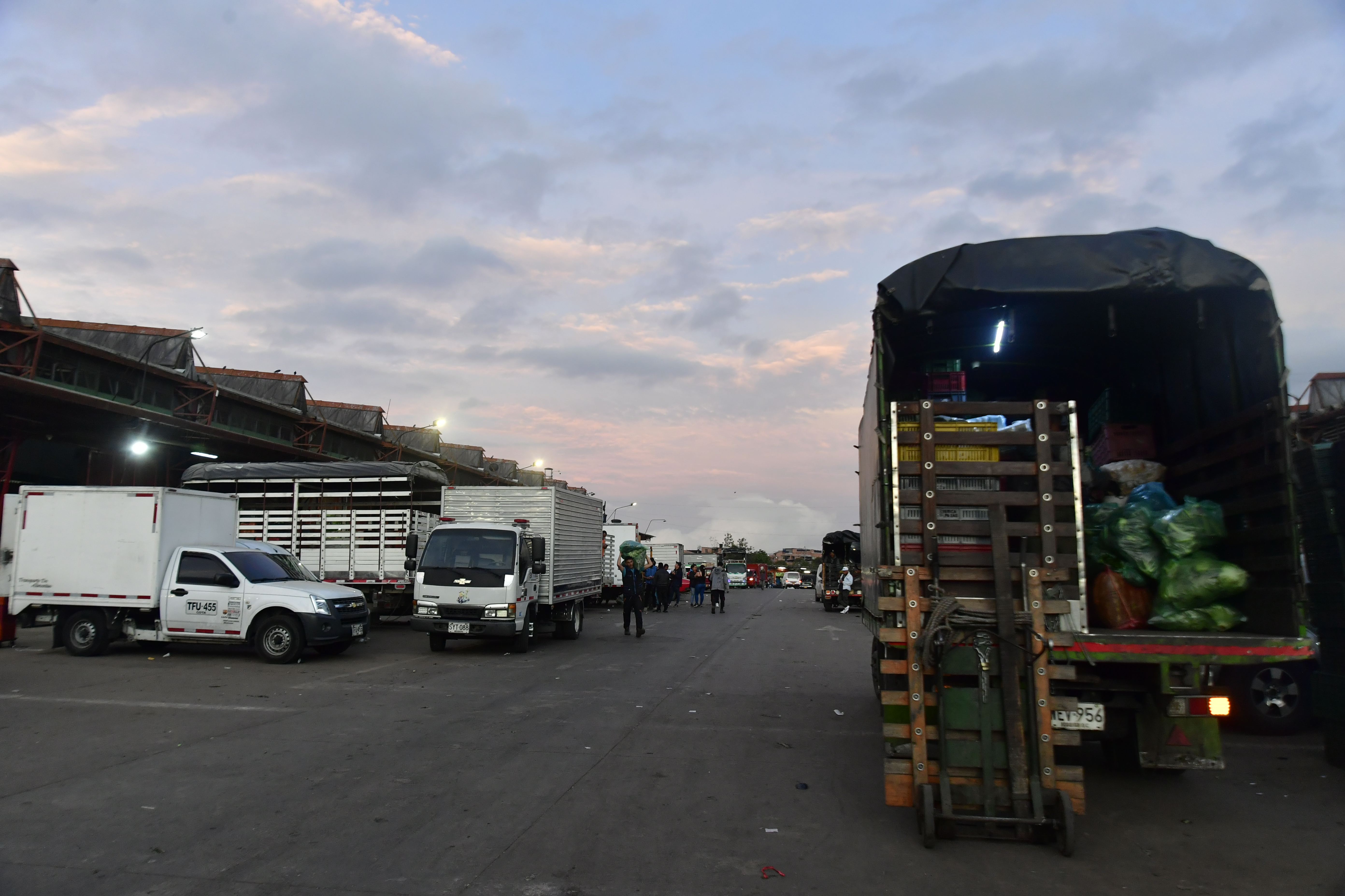 Plaza de mercado ubicada al sur de Bogotá, durante el paro camionero del 2024.