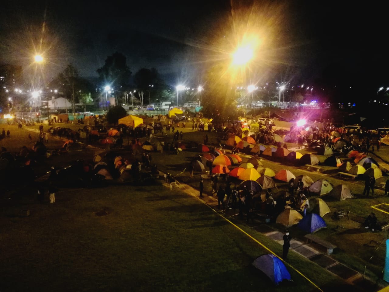 La minga ya se acomodó en el Palacio de los Deportes de Bogotá