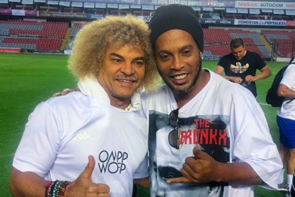 El encuentro por una buena causa entre Ronaldinho y Valderrama