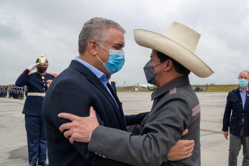 Duque se reúne con Pedro Castillo de Perú en Villa de Leyva