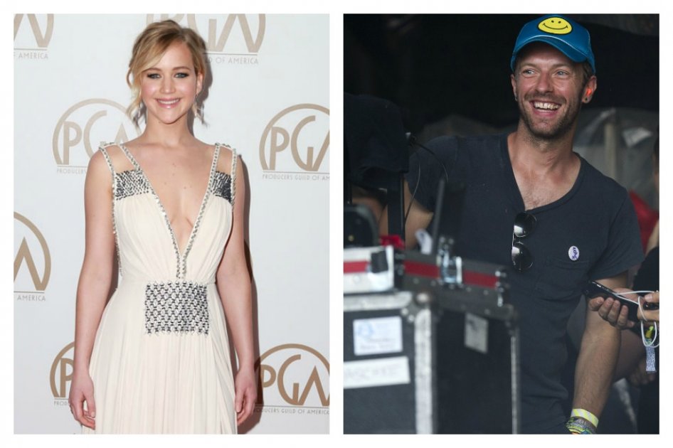 Jennifer Lawrence y Chris Martin.