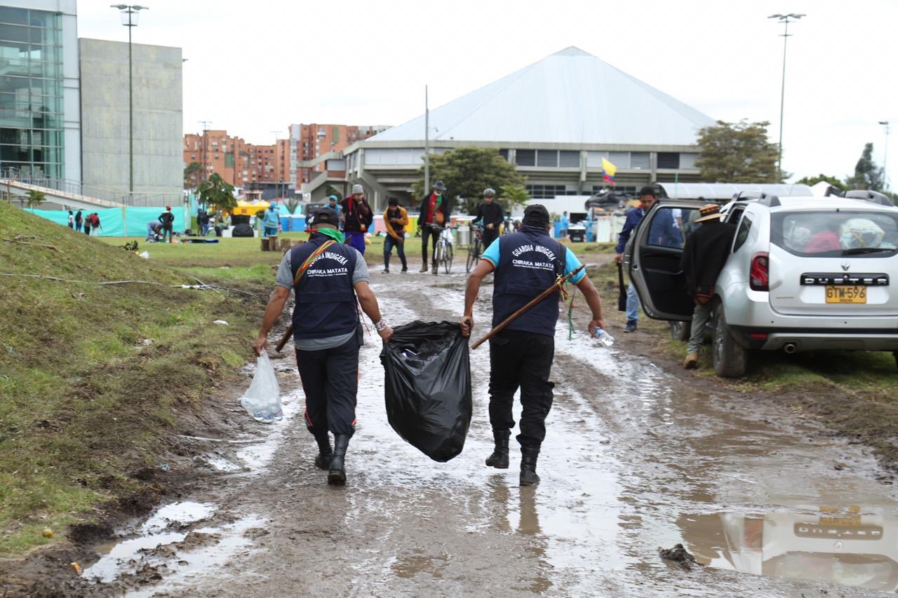 Minga indígena ya salió de Bogotá