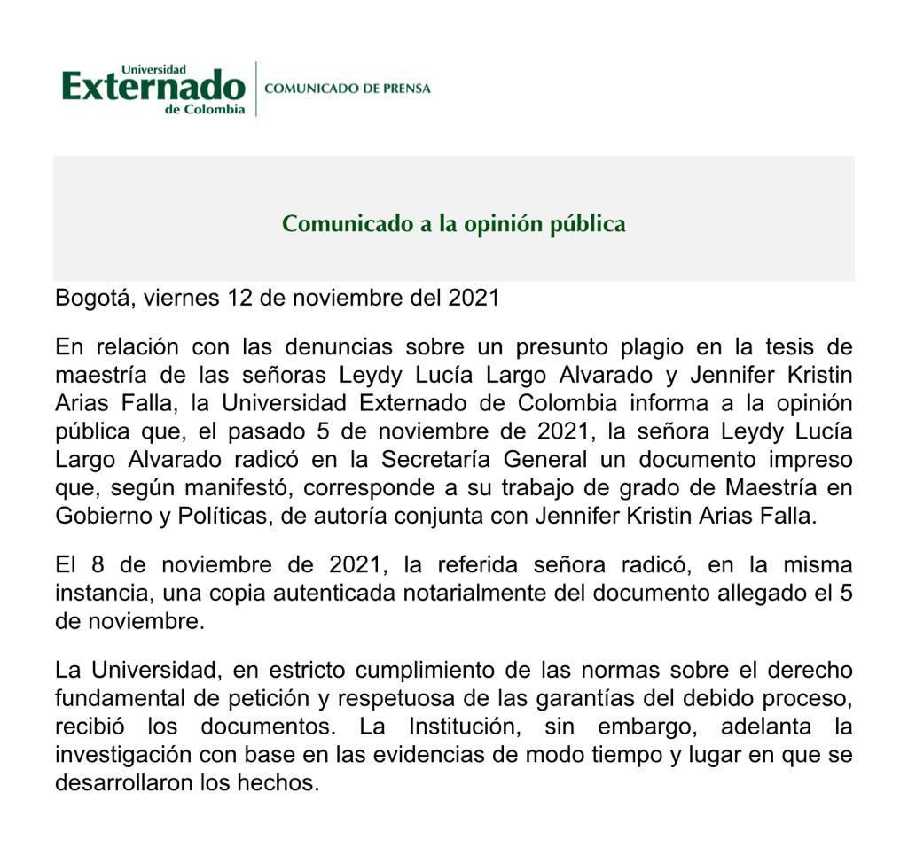 Comunicado Externado
