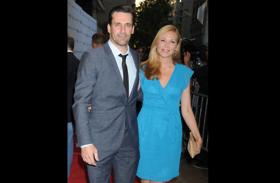 Jon Hamm y su mujer Jennifer Westfeldt.