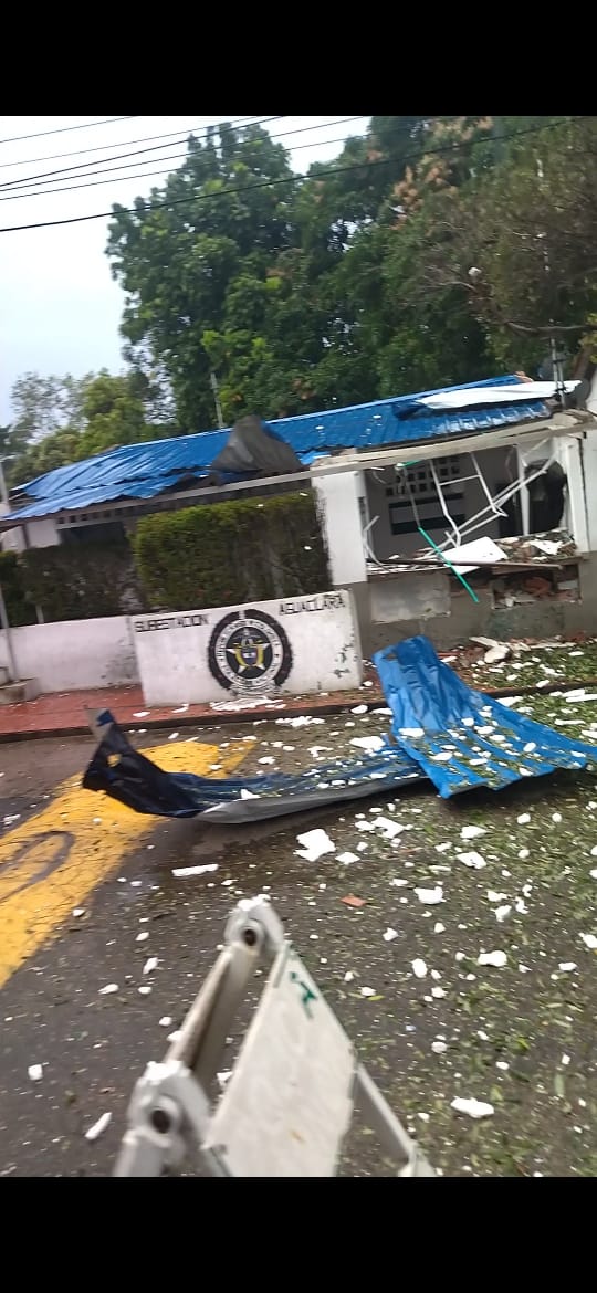 Atentado destruyó estación de policía de Aguaclara en zona rural de Cúcuta
