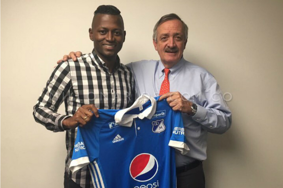 “Estoy contento”, dice Duvier Riascos tras firmar con Millonarios