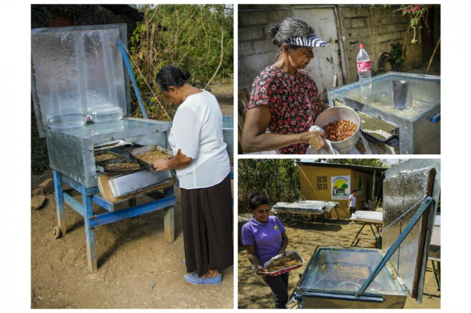 Mujeres nicaragüenses cocinan con energía solar para cuidar su salud