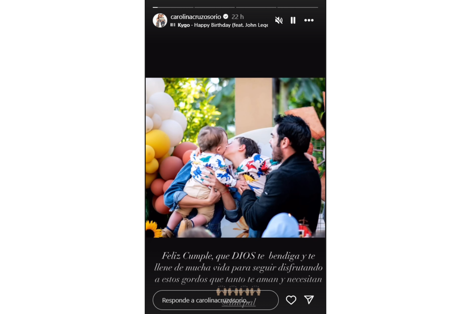 Carolina Cruz dedicó cálido mensaje de cumpleaños a Lincoln Palomeque, su expareja