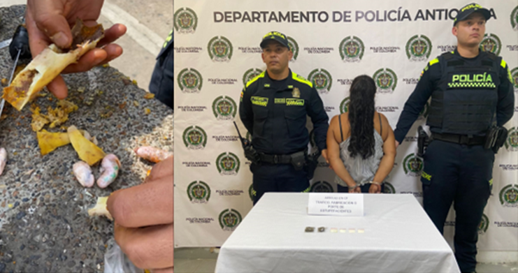 Antioquia: mujer intentó camuflar droga en huesos que iban dentro de comida