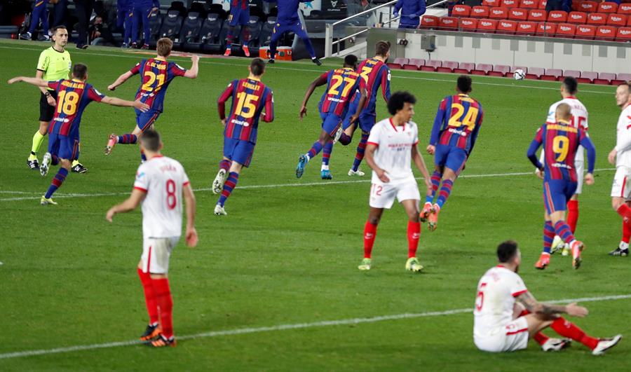 Barcelona le remontó a Sevilla y está en la final de la Copa del Rey
