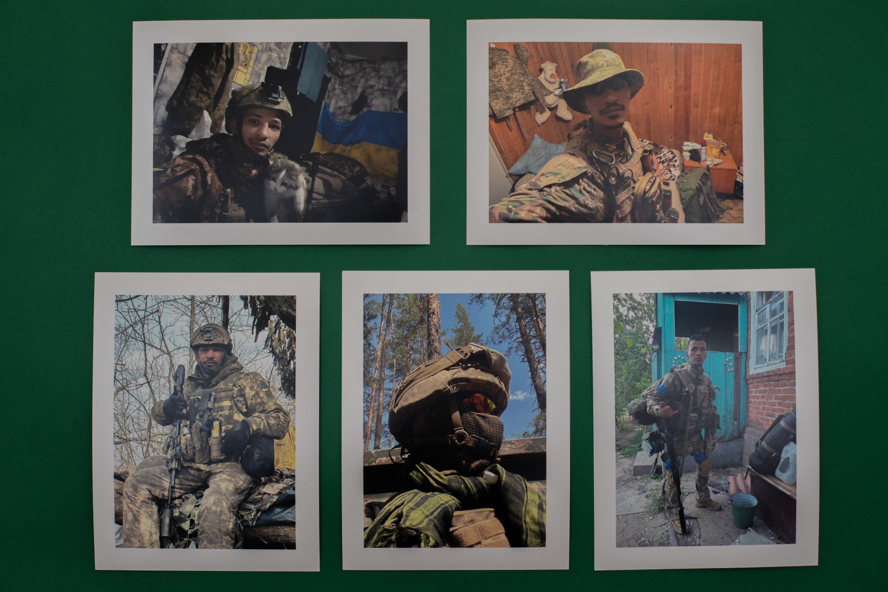 Fotografías del archivo personal de Sagitario como legionario en la guerra de Ucrania.