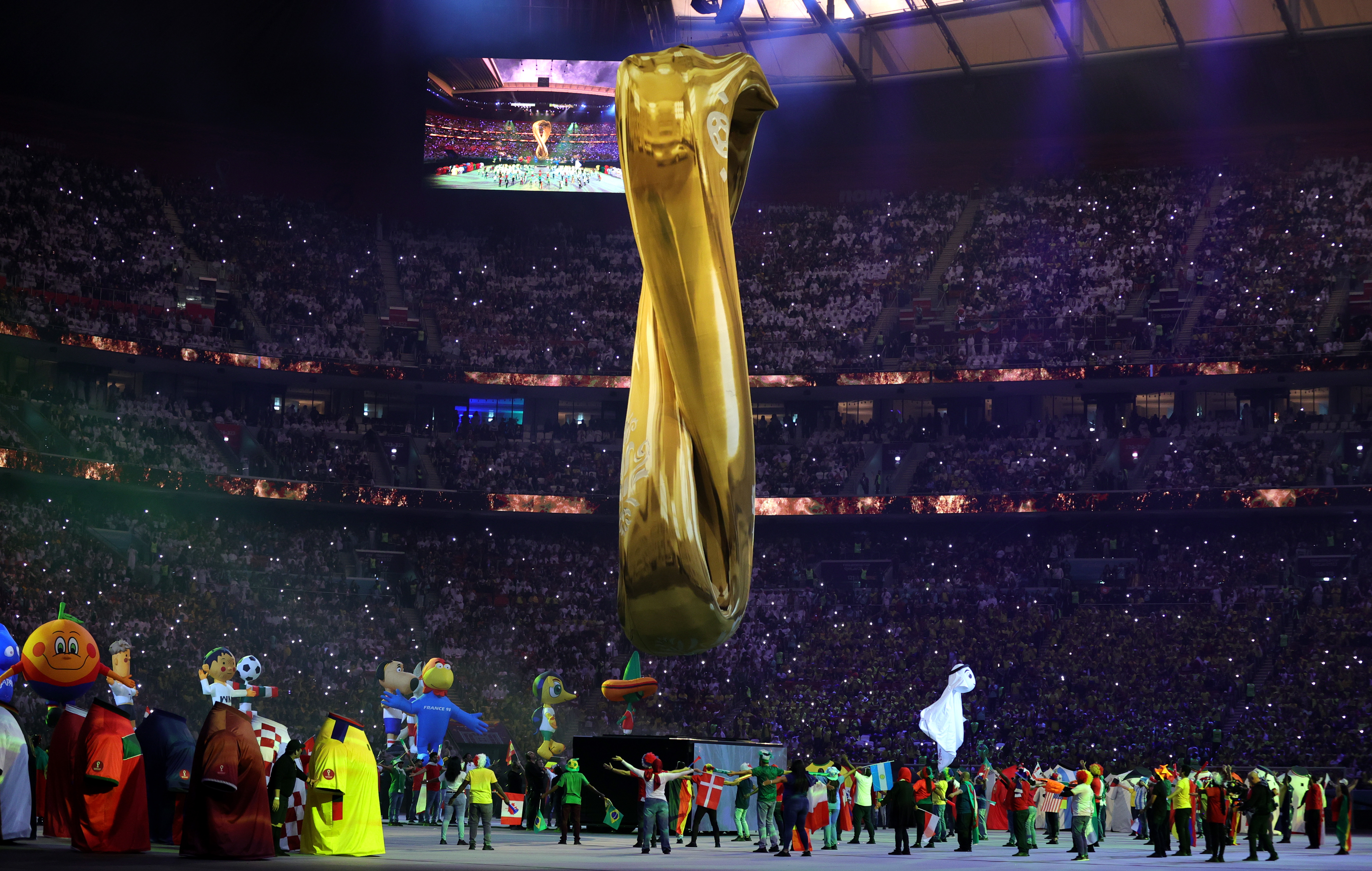 Al Khor (Qatar), 20/11/2022.- A scene during the opening ceremony prior to the FIFA World Cup 2022 group A Opening Match between Qatar and Ecuador at Al Bayt Stadium in Al Khor, Qatar, 20 November 2022. (Mundial de Fútbol, Catar) EFE/EPA/Friedemann Vogel