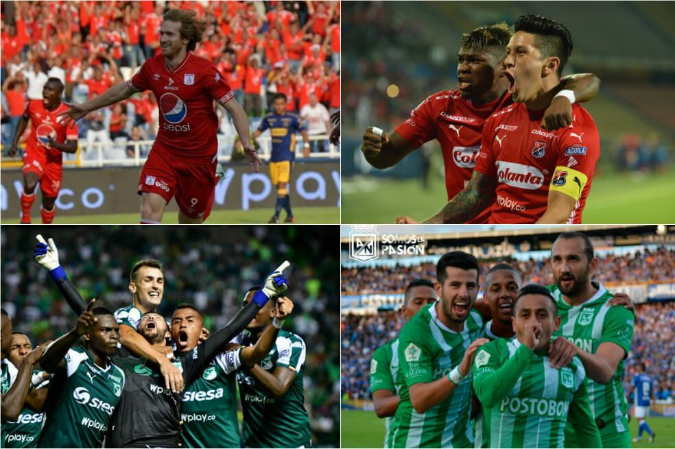 Medellín vs. Nacional y Cali vs. América, se juegan este sábado.