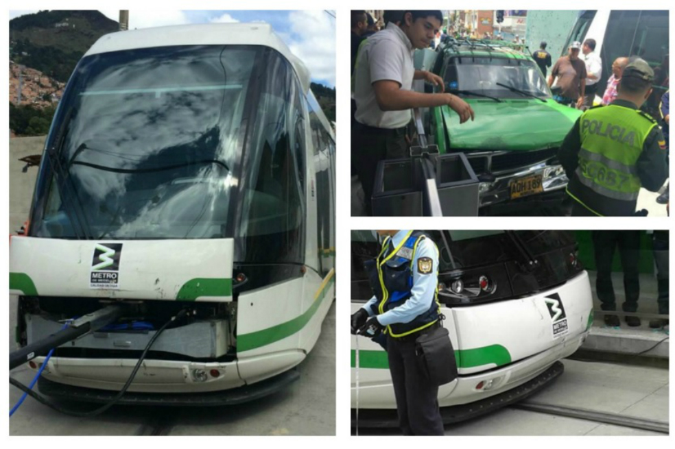 Así quedó el tranvía de Medellín tras el accidente de tránsito