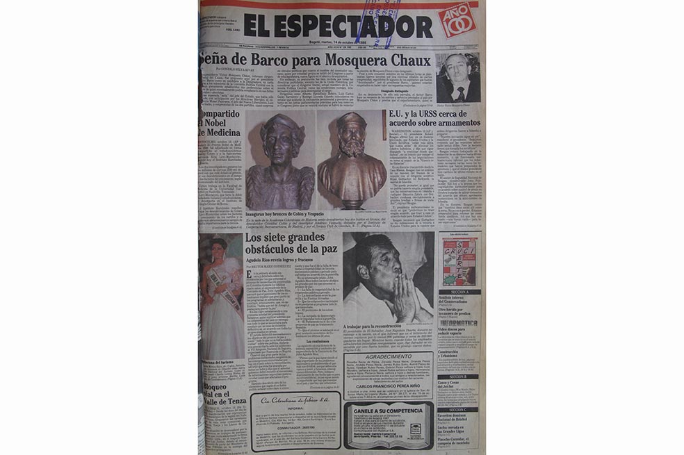 Estas eran las noticias del 14 de octubre de 1986