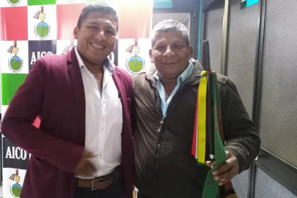 Líderes indígenas awá