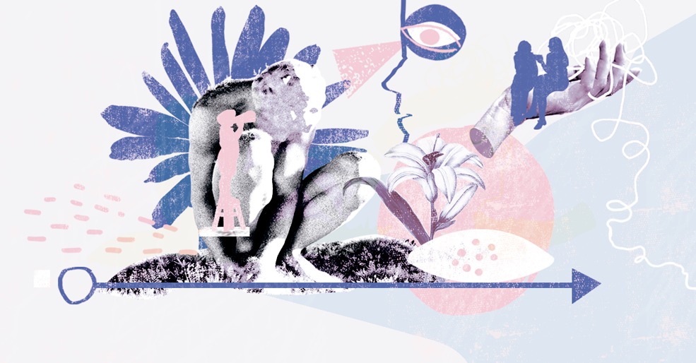 Ilustración basada en los efectos de la conversación para el pensamiento y el relacionamiento humano.