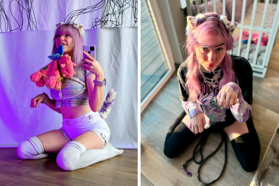 Influencer es viral por vivir como un perro: tiene cuidadores y vive en una jaula