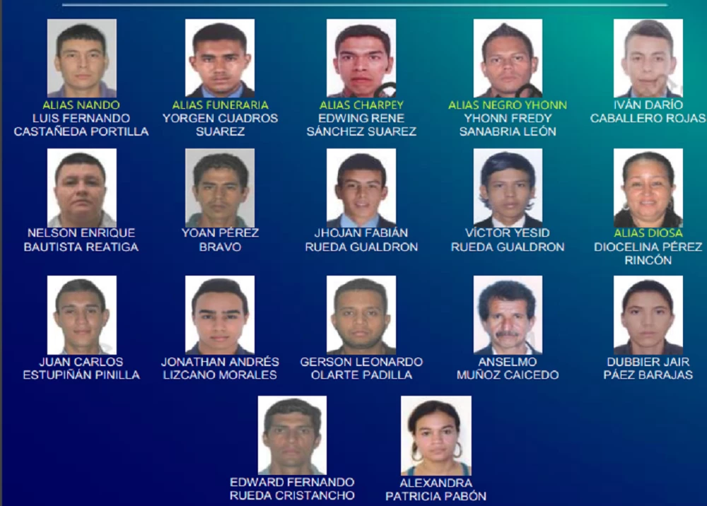 Recompensa de $10 millones por datos de los 17 más buscados en Bucaramanga