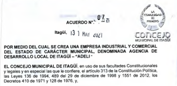 Acuerdo municipal 007