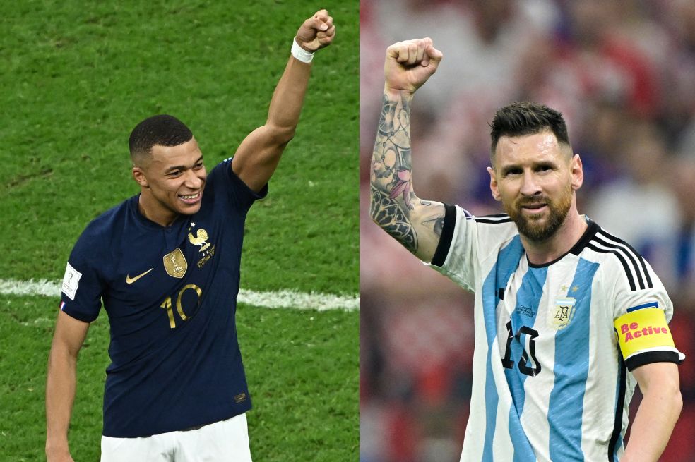 Kylian Mbappé y Lionel Messi