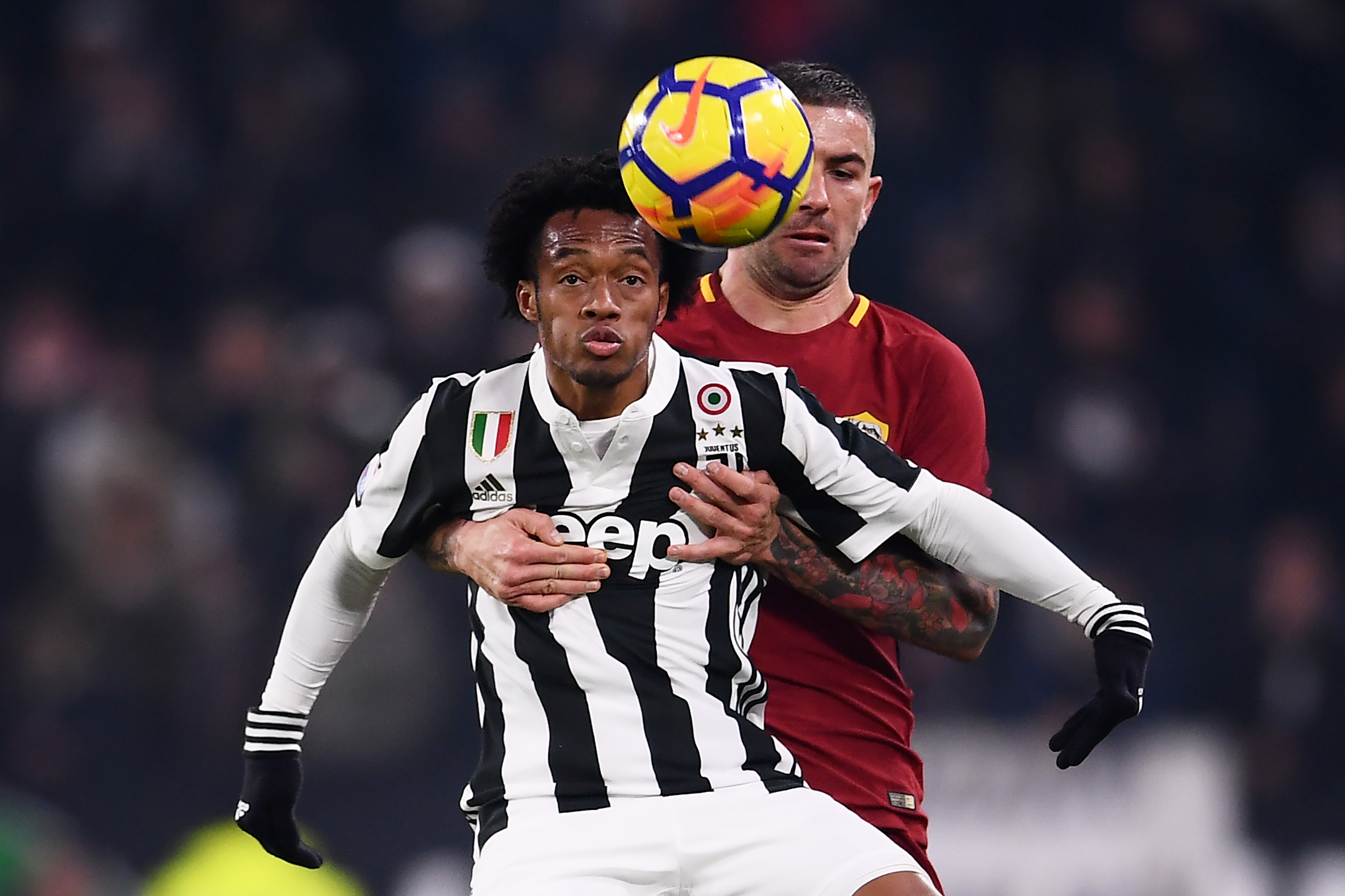 Juan Guillermo Cuadrado, presente en el triunfo de la Juventus ante la Roma
