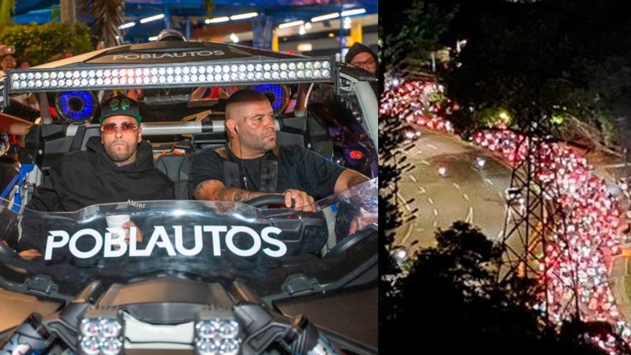 Video: Nicky Jam causó caos y congestión por su llegada a Medellín