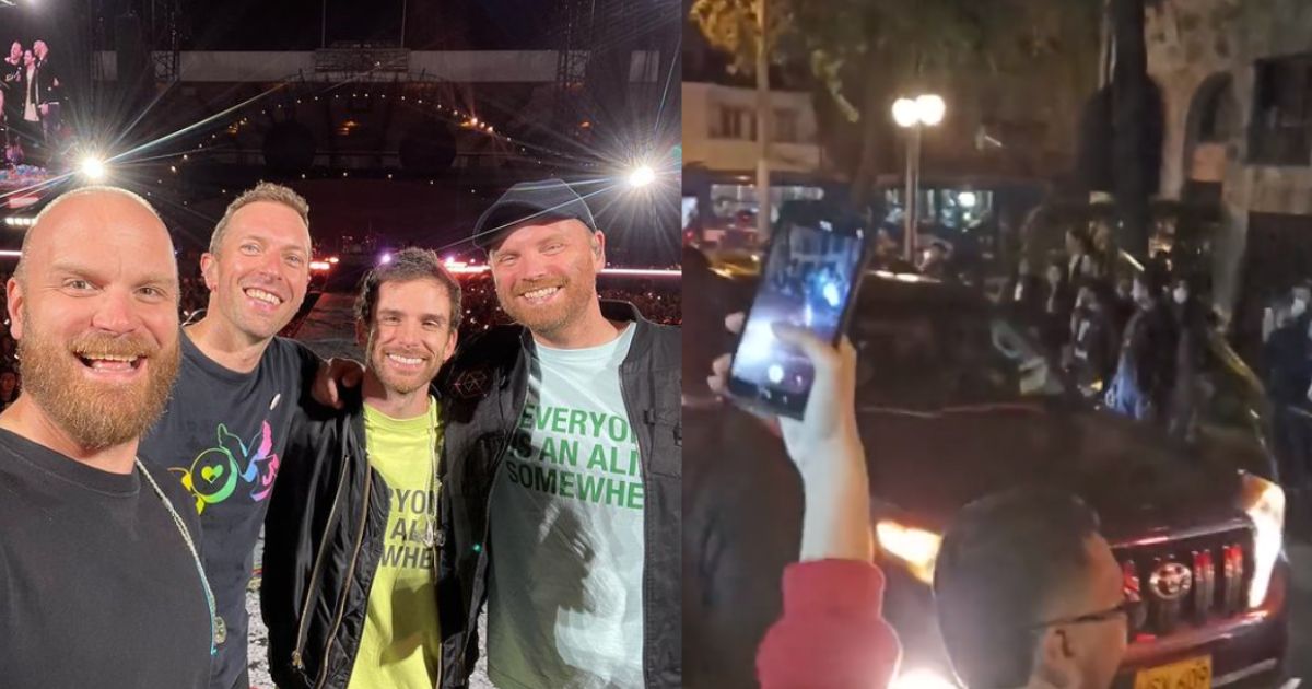 Video: Coldplay desató locura y emoción durante su llegada a Bogotá