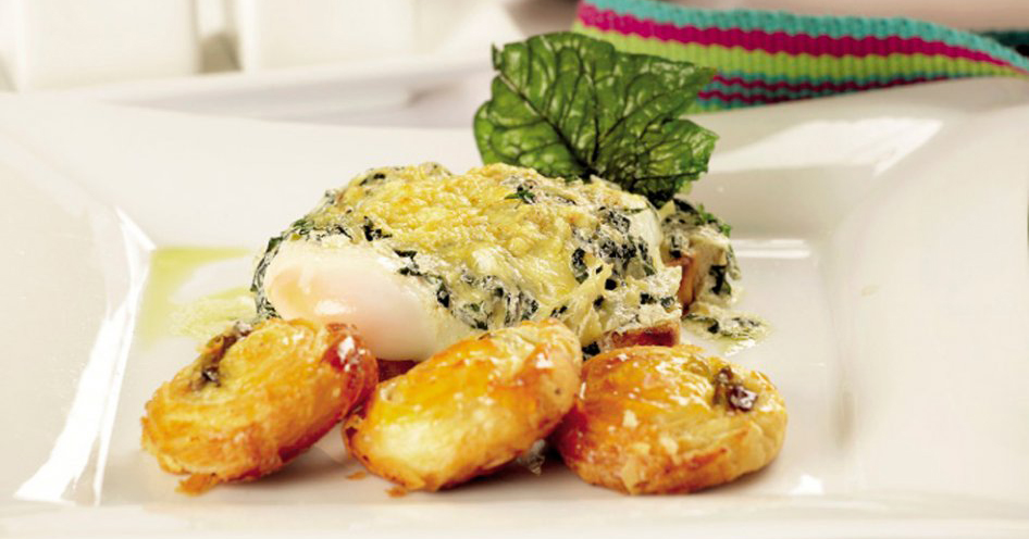 Huevos pochados florentinos