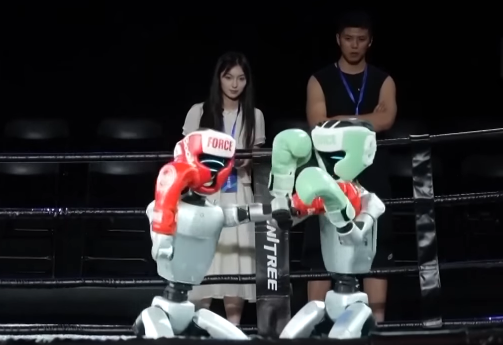 Robots humanoides se enfrentan en el primer torneo de boxeo con sede en China