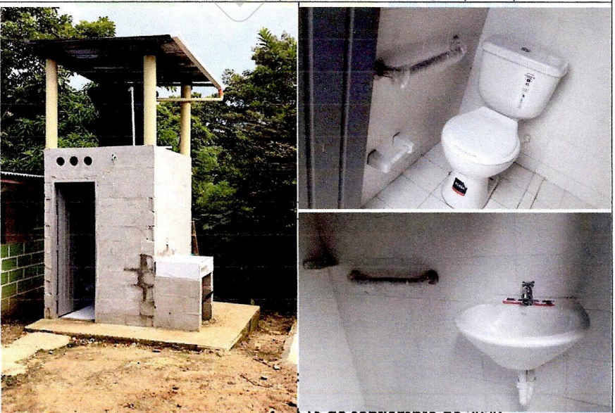 Detalle de una de las unidades sanitarias construidas en Necoclí, Antioquia.