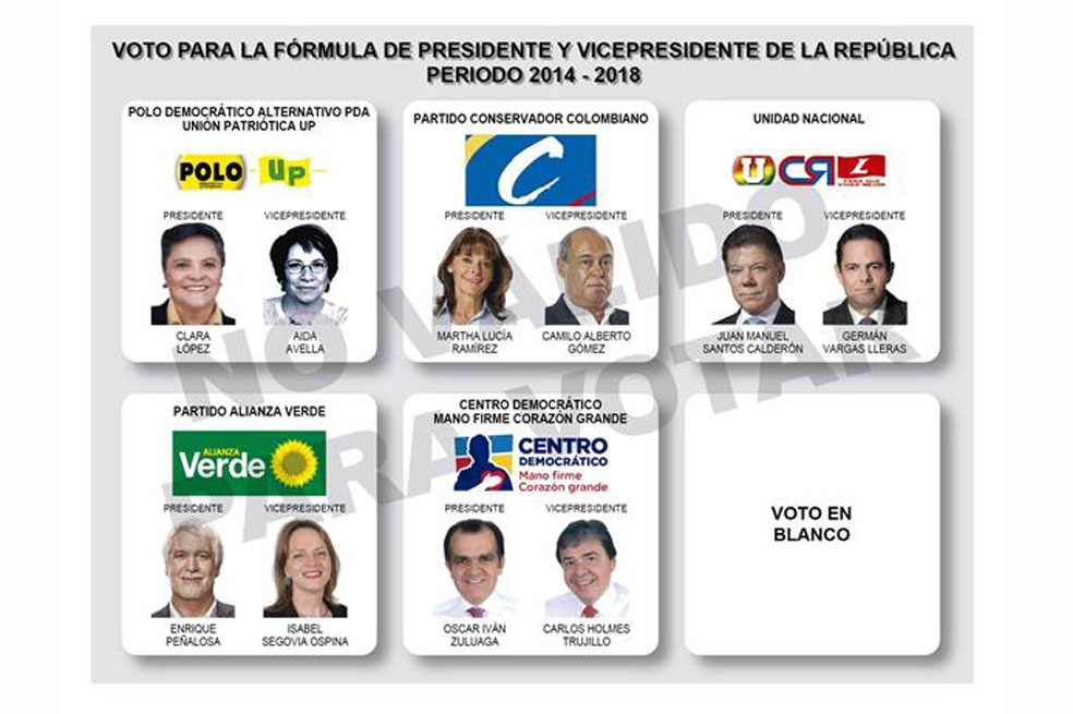 Listo el tarjetón