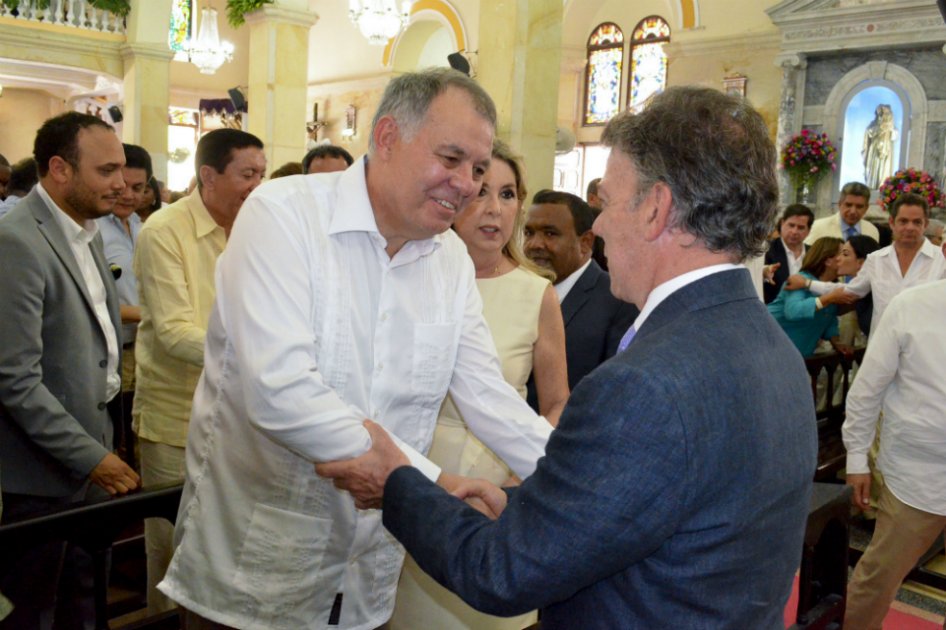 El ‘saludo de la paz’ de Santos y Ordóñez